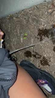 I almost got caught pissing outside