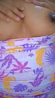 Ebony MILF feels horny before going to bed and records this video for you so you can masturbate