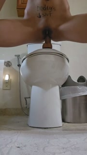 Teen solo masturbation: bodywritting (feat. Big dildo)