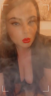 Smoking in a leather dress with red lipstick - full video on my onlyfans- link in bio &amp; in comments
