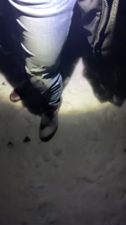 Girl Desperately Pisses Her Jeans In The Snow