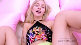 Super cute Blonde Teen fucks&nbsp;