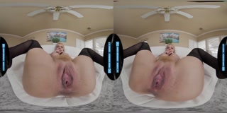 Hot Blonde CHERRY KISS Strips For You &amp; Takes HARD Pounding - LethalHardcoreVR